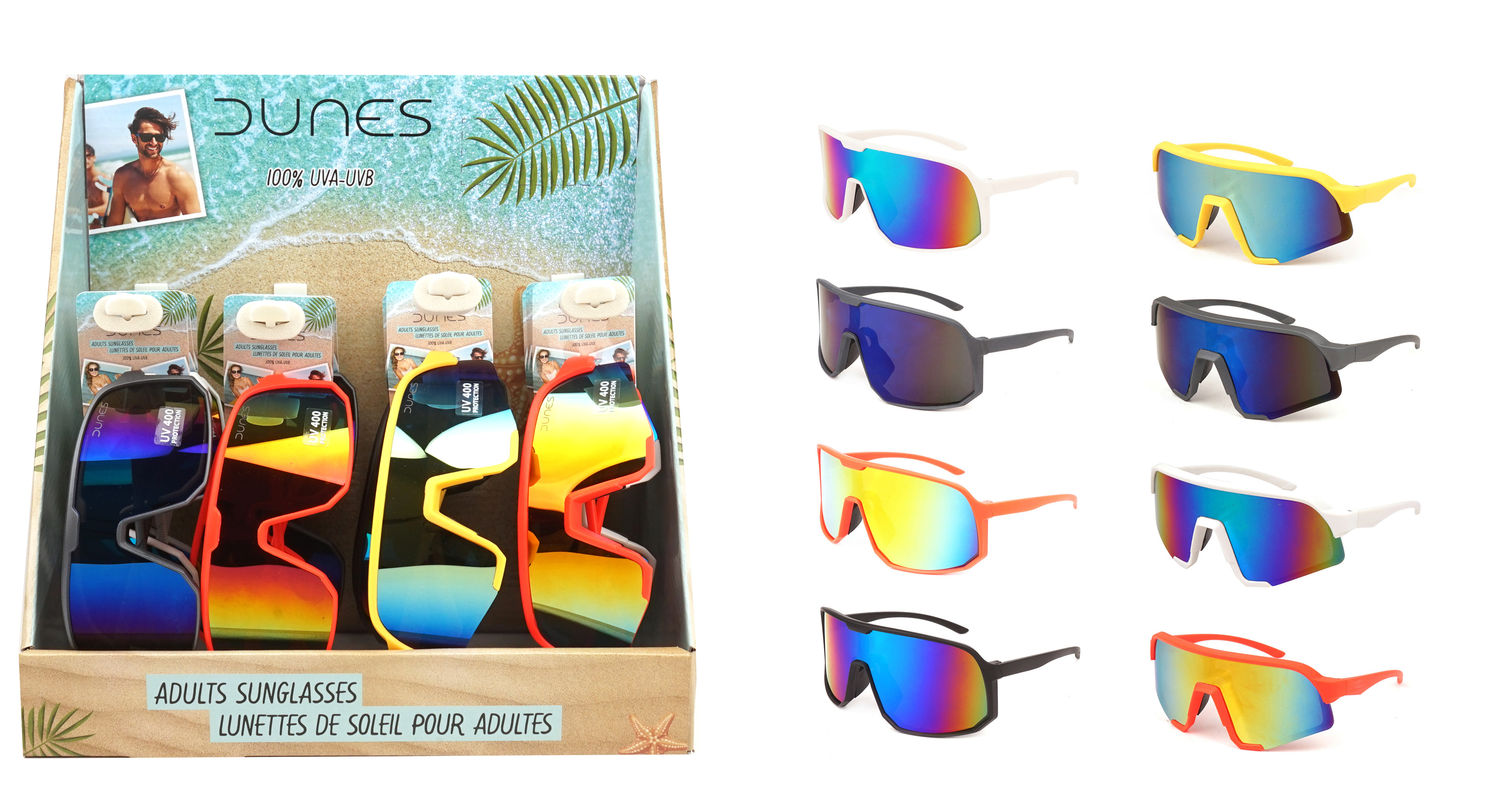 Image Dunes Lunettes de soleil pour adultes dans un présentoir - 12 MCX